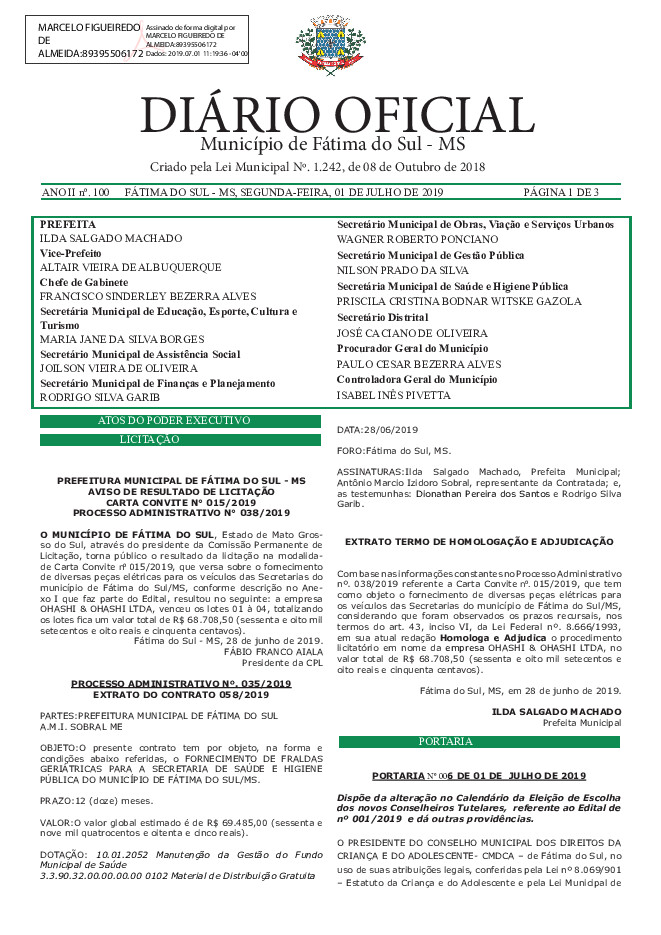 Diário Oficial - Edição nº 100