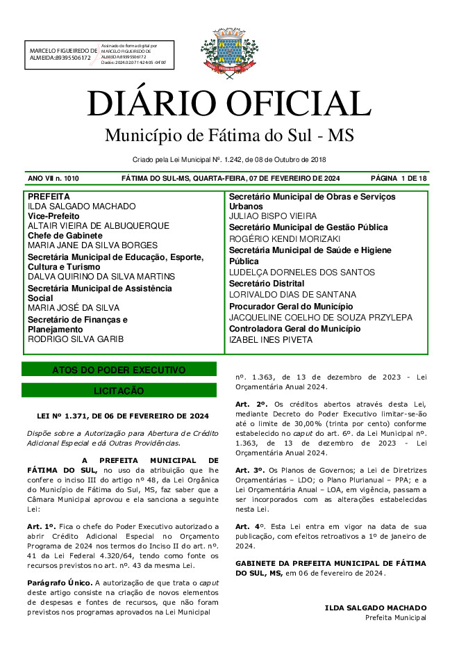 Diário Oficial - Edição nº 1010