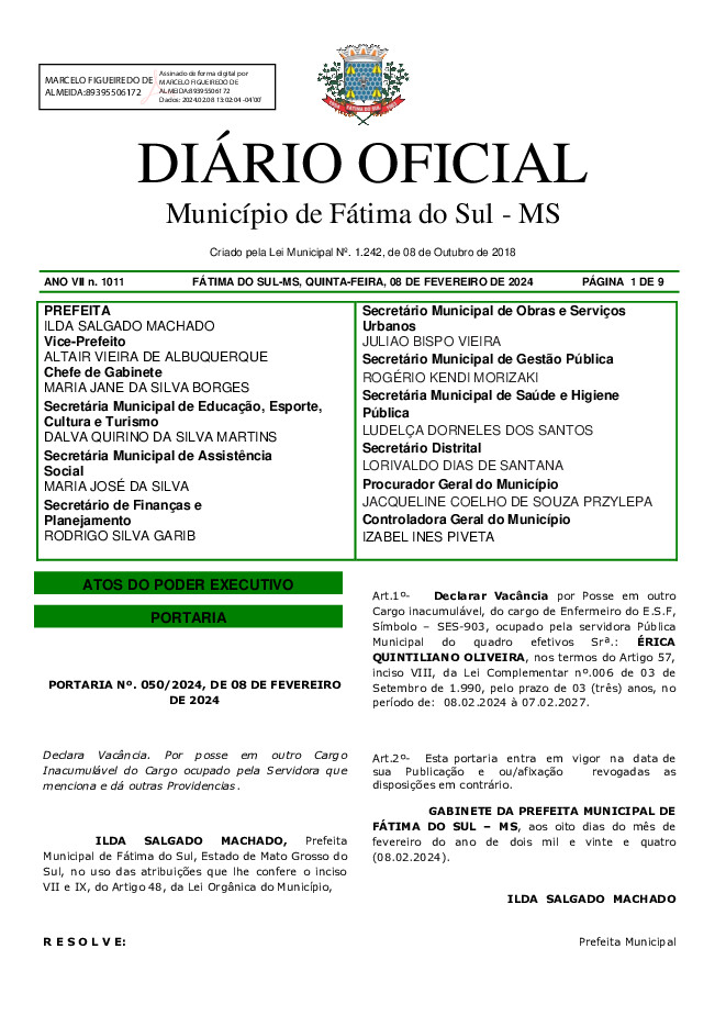 Diário Oficial - Edição nº 1011