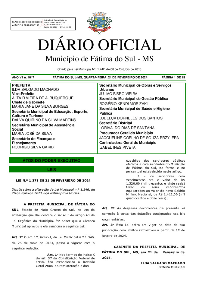 Diário Oficial - Edição nº 1017