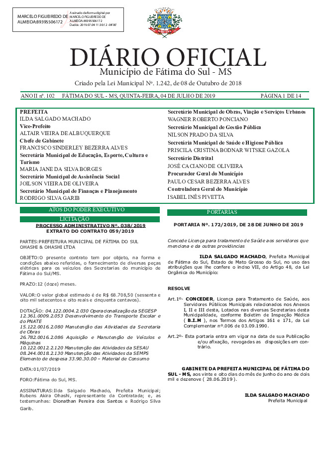 Diário Oficial - Edição nº 102