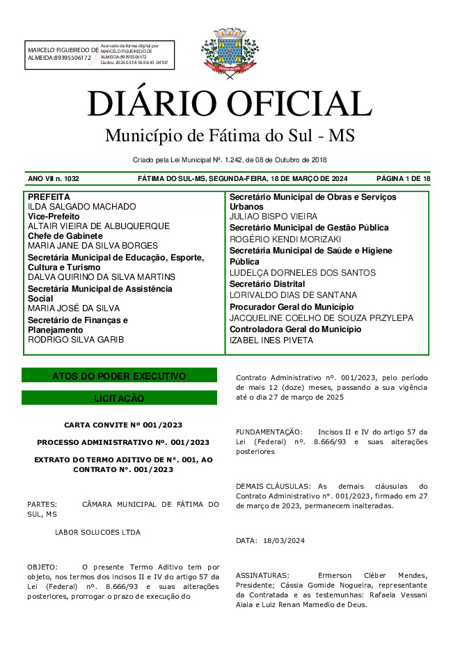 Diário Oficial - Edição nº 1032