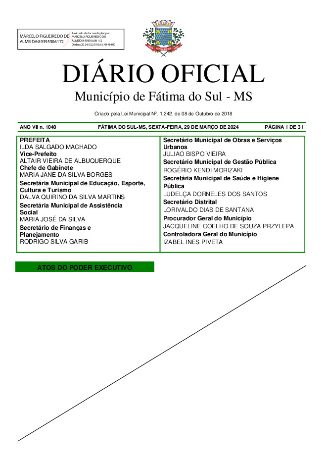 Diário Oficial - Edição nº 1040