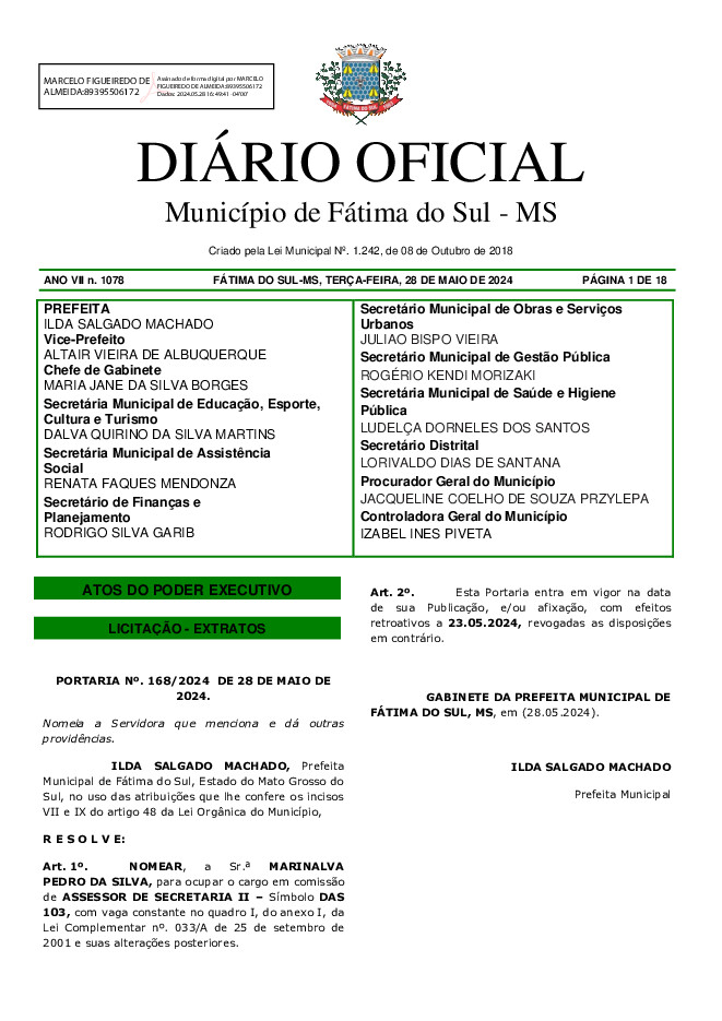 Diário Oficial - Edição nº 1078