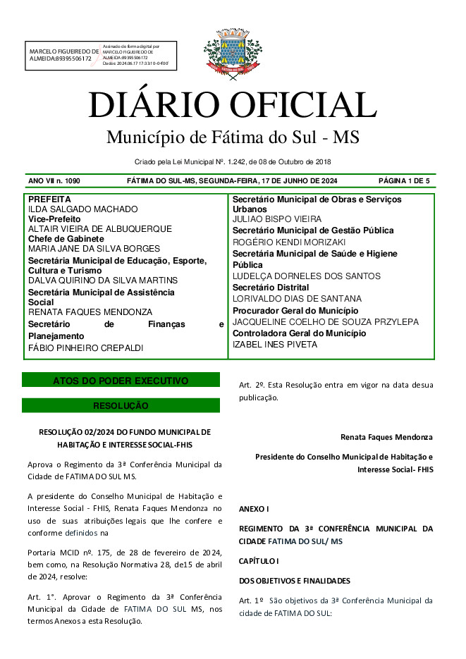 Diário Oficial - Edição nº 1090