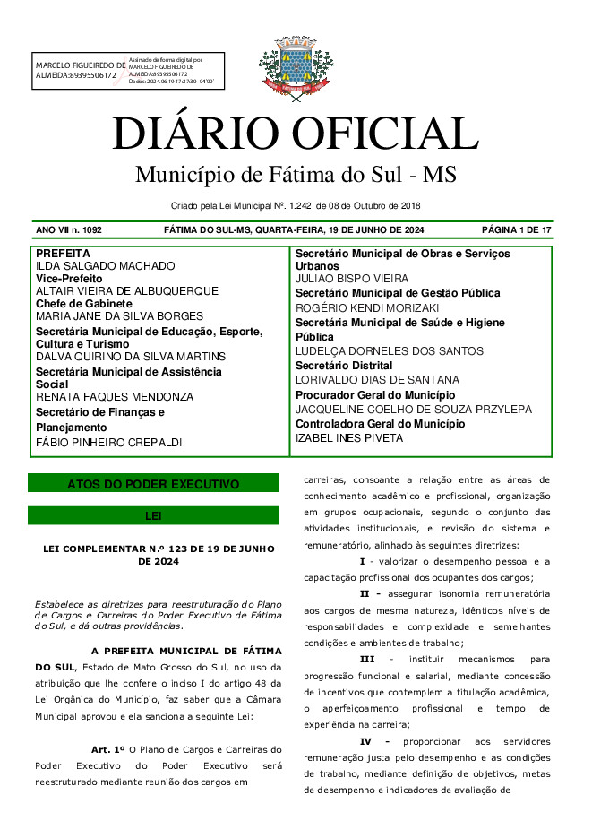 Diário Oficial - Edição nº 1092