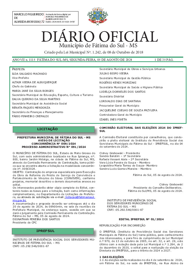 Diário Oficial - Edição nº 1115