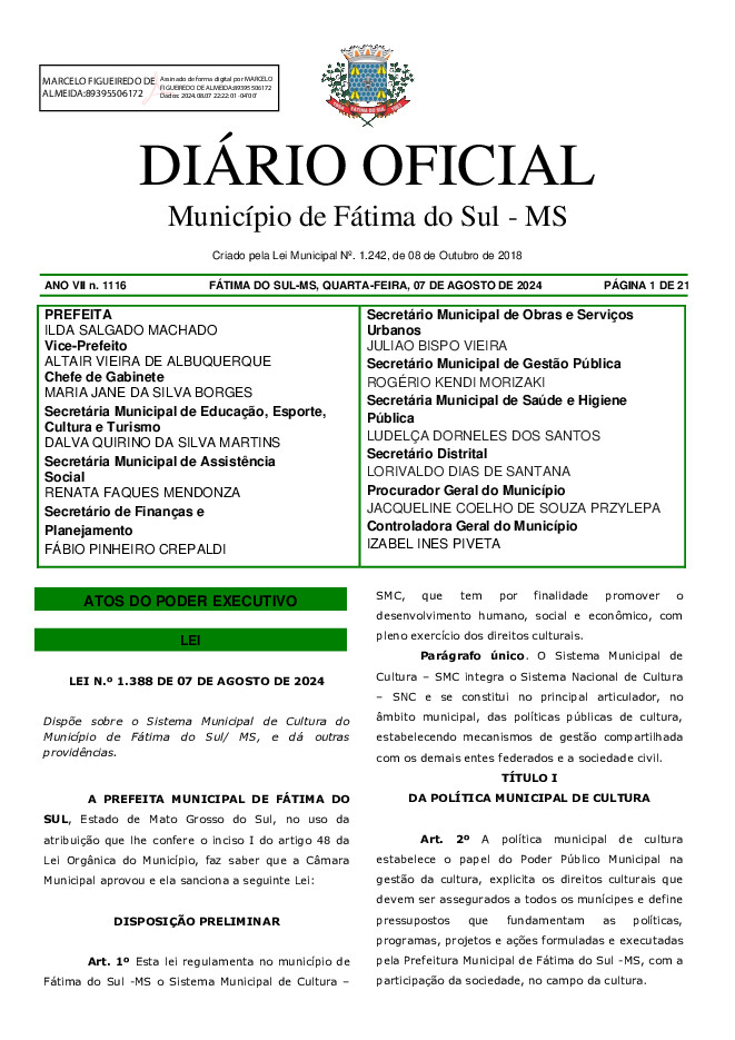 Diário Oficial - Edição nº 1116