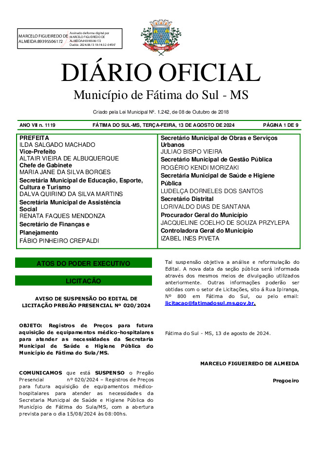 Diário Oficial - Edição nº 1119