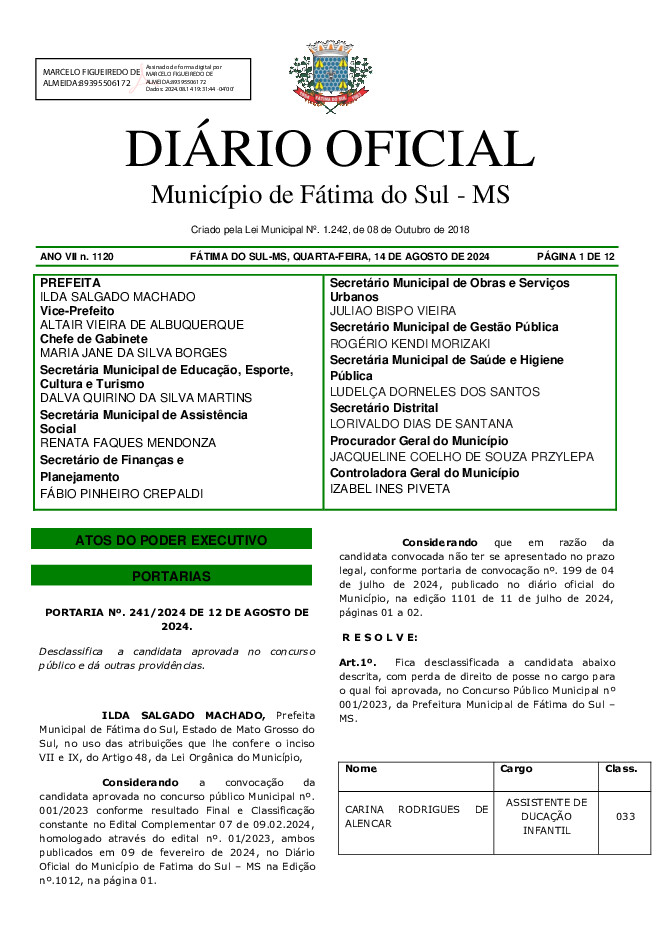 Diário Oficial - Edição nº 1120