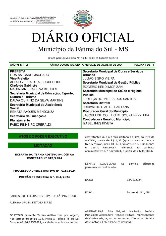 Diário Oficial - Edição nº 1126