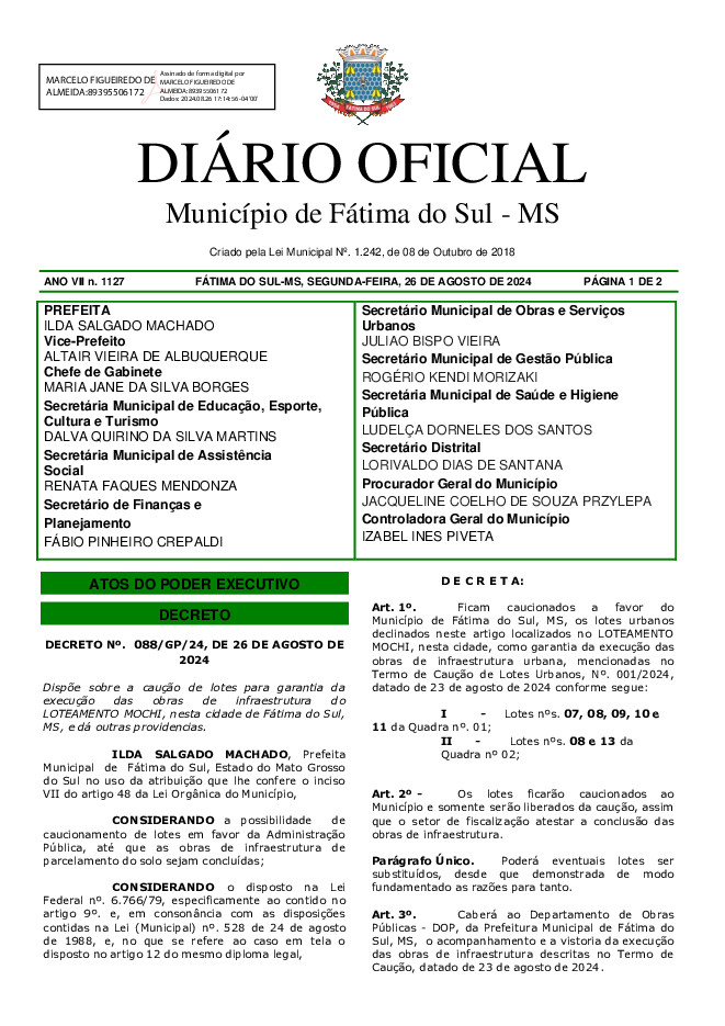 Diário Oficial - Edição nº 1127