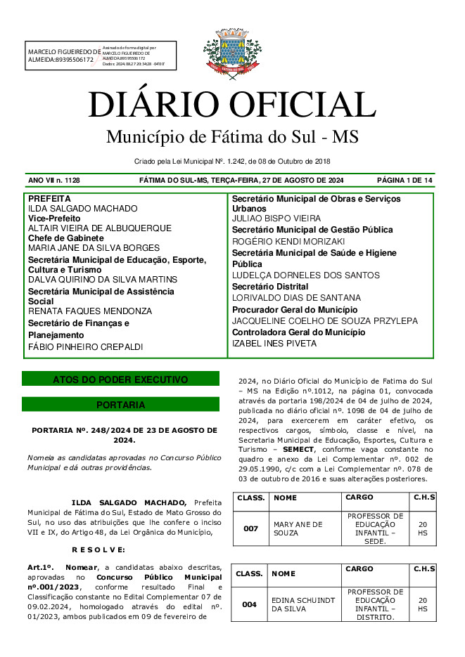 Diário Oficial - Edição nº 1128