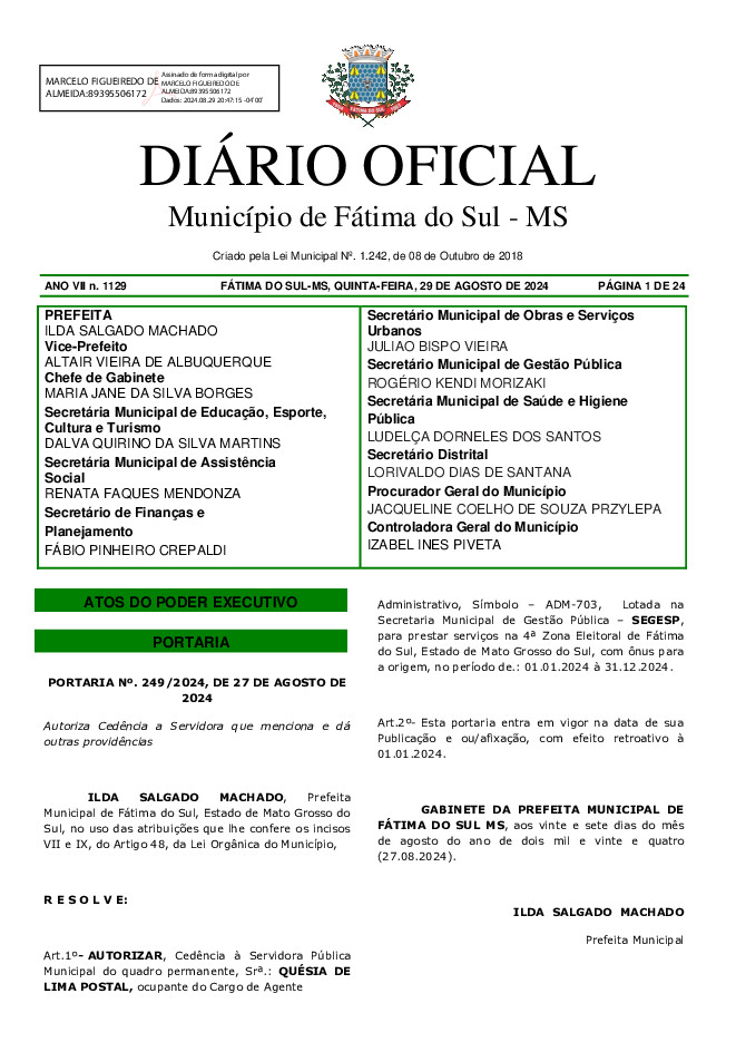 Diário Oficial - Edição nº 1129