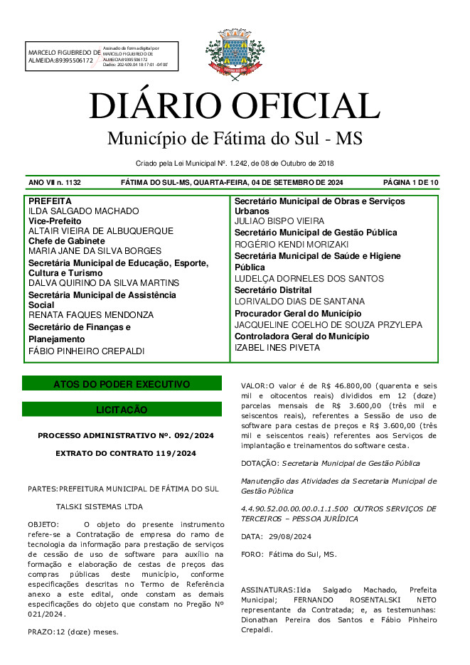 Diário Oficial - Edição nº 1132