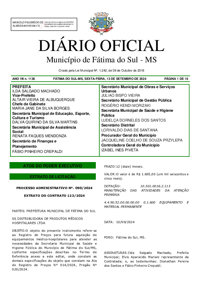 Diário Oficial - Edição nº 1136