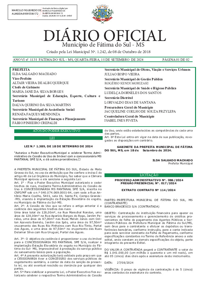 Diário Oficial - Edição nº 1138