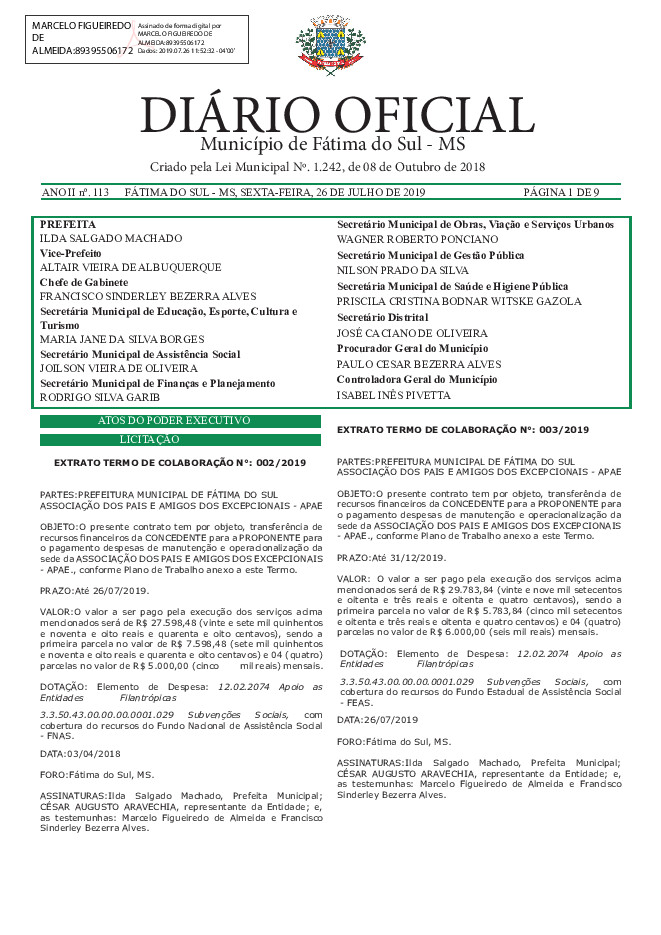 Diário Oficial - Edição nº 113