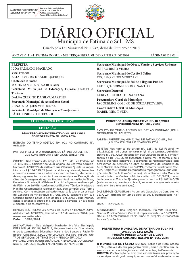 Diário Oficial - Edição nº 1141