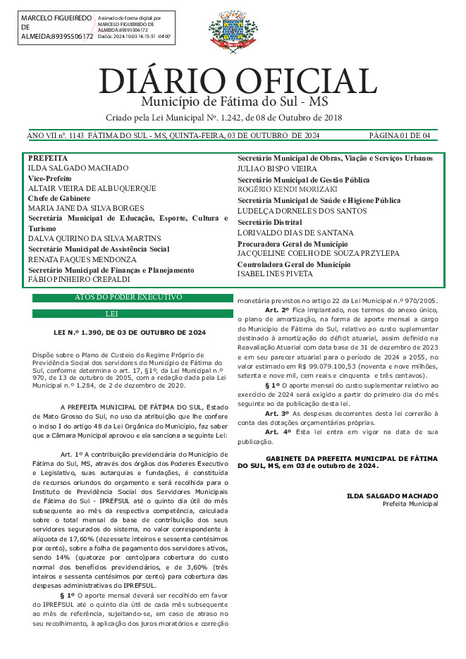 Diário Oficial - Edição nº 1143