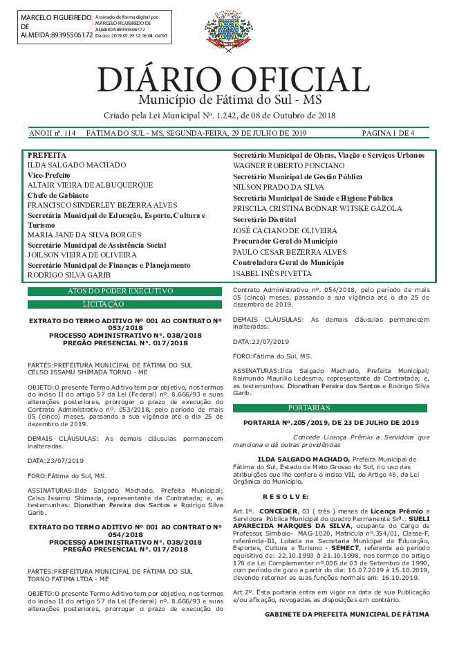 Diário Oficial - Edição nº 114