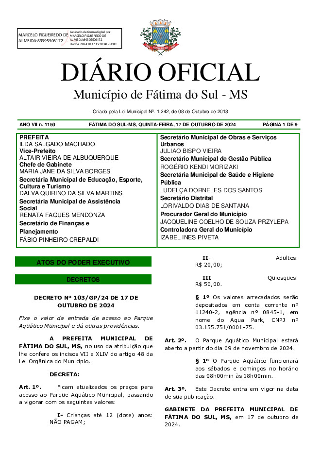 Diário Oficial - Edição nº 1150