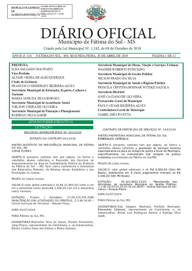 Diário Oficial - Edição nº 116