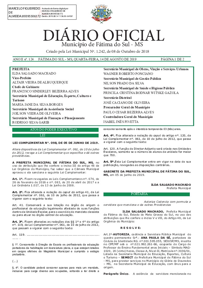 Diário Oficial - Edição nº 124