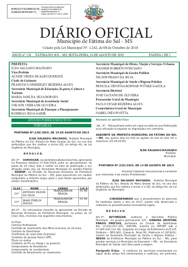 Diário Oficial - Edição nº 126