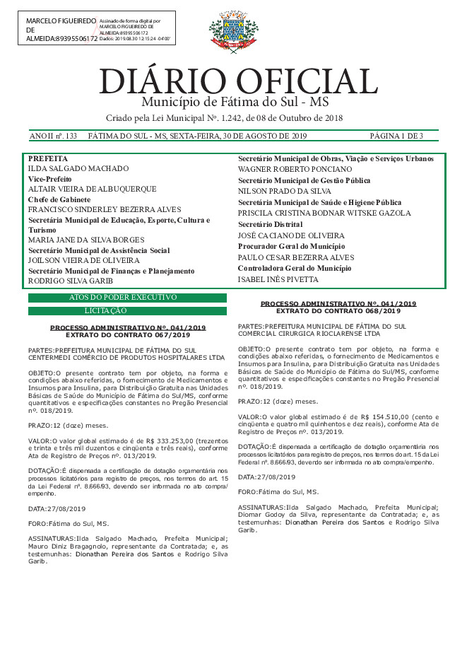 Diário Oficial - Edição nº 133