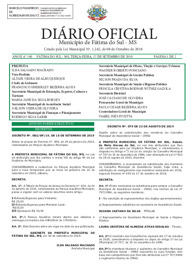 Diário Oficial - Edição nº 140