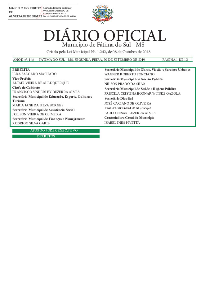 Diário Oficial - Edição nº 145