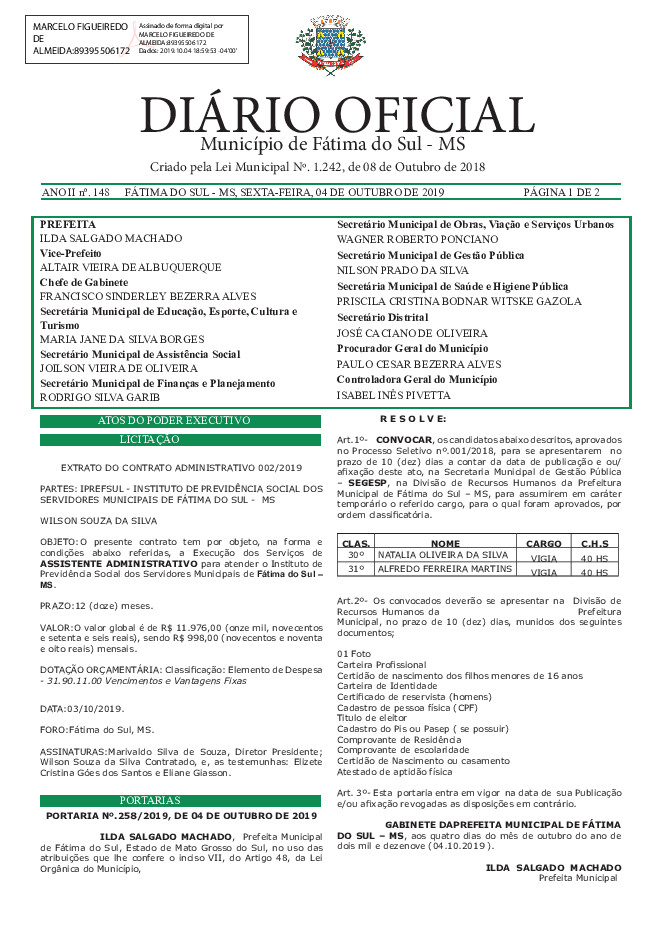 Diário Oficial - Edição nº 148