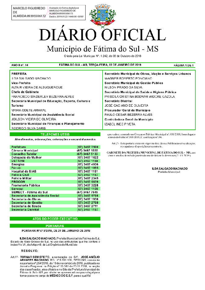 Diário Oficial - Edição nº 14