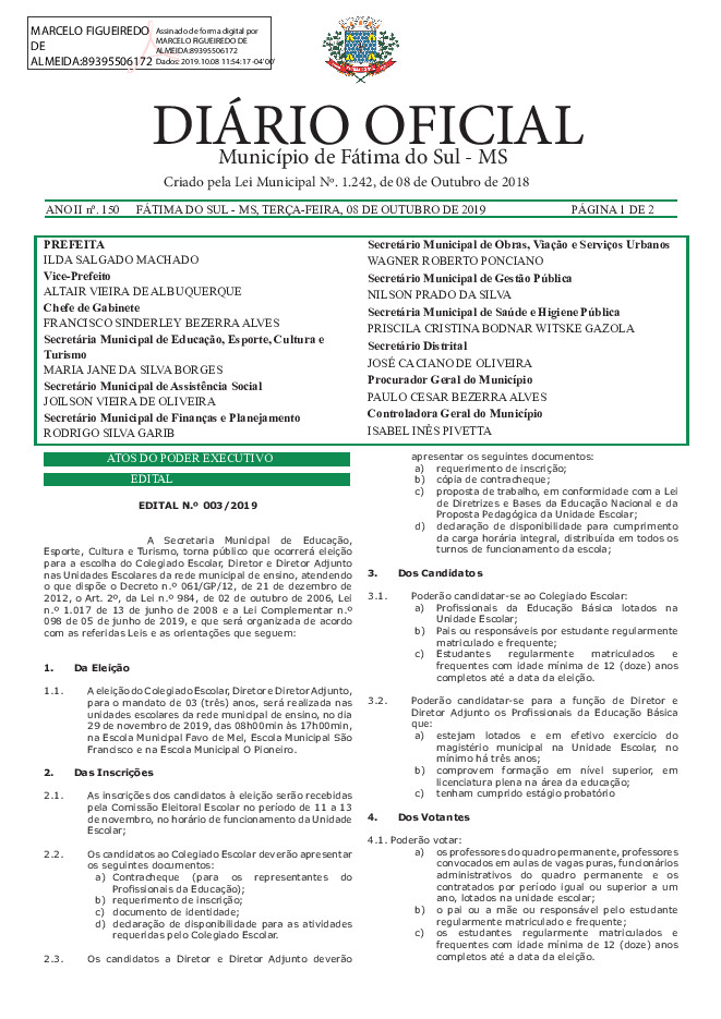 Diário Oficial - Edição nº 150