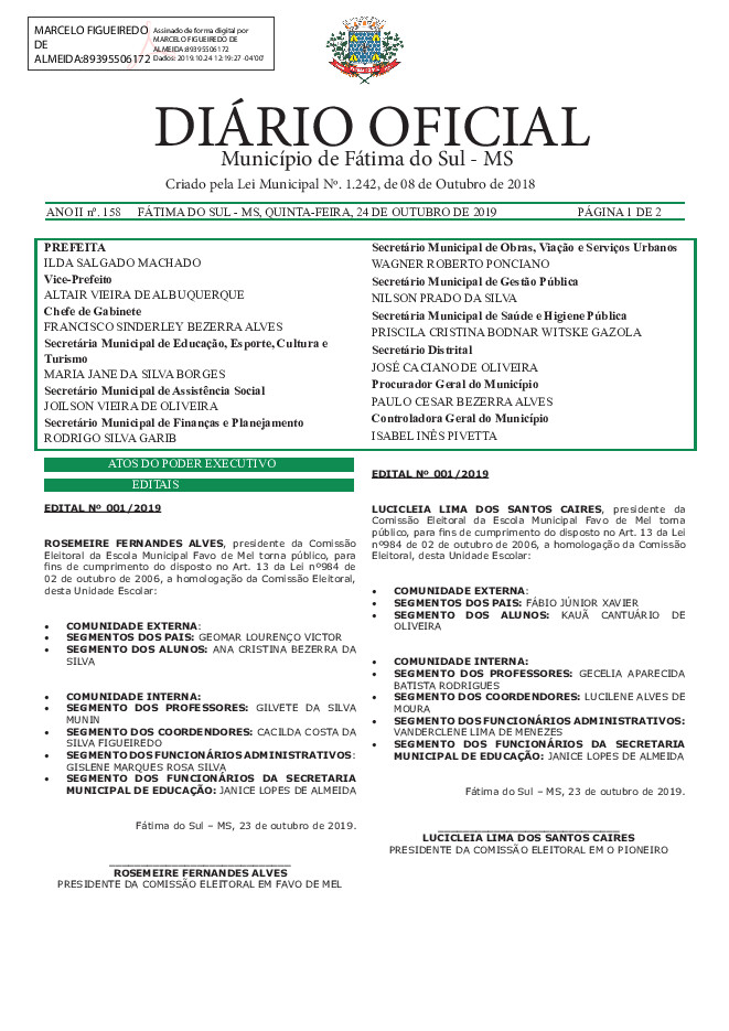 Diário Oficial - Edição nº 158