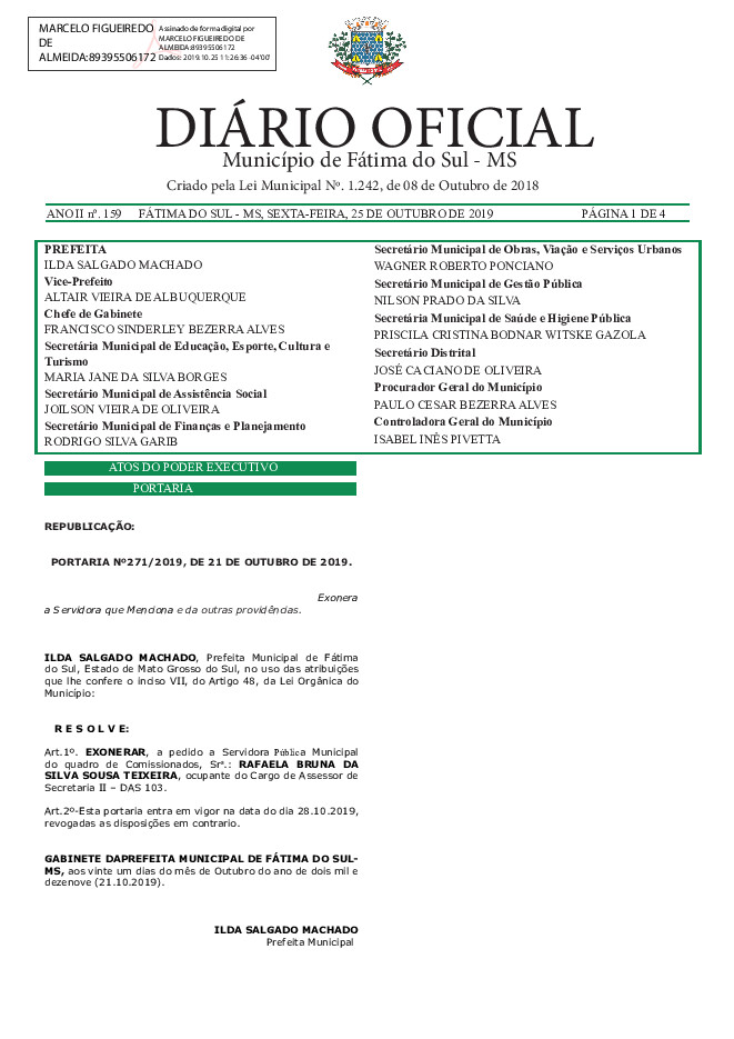 Diário Oficial - Edição nº 159