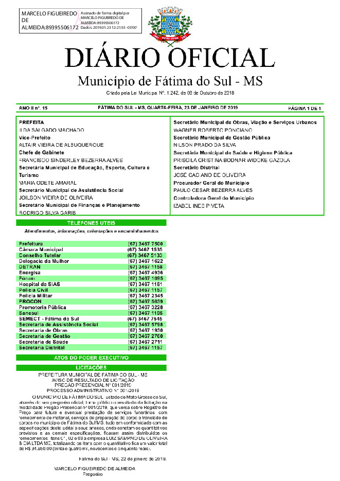 Diário Oficial - Edição nº 15