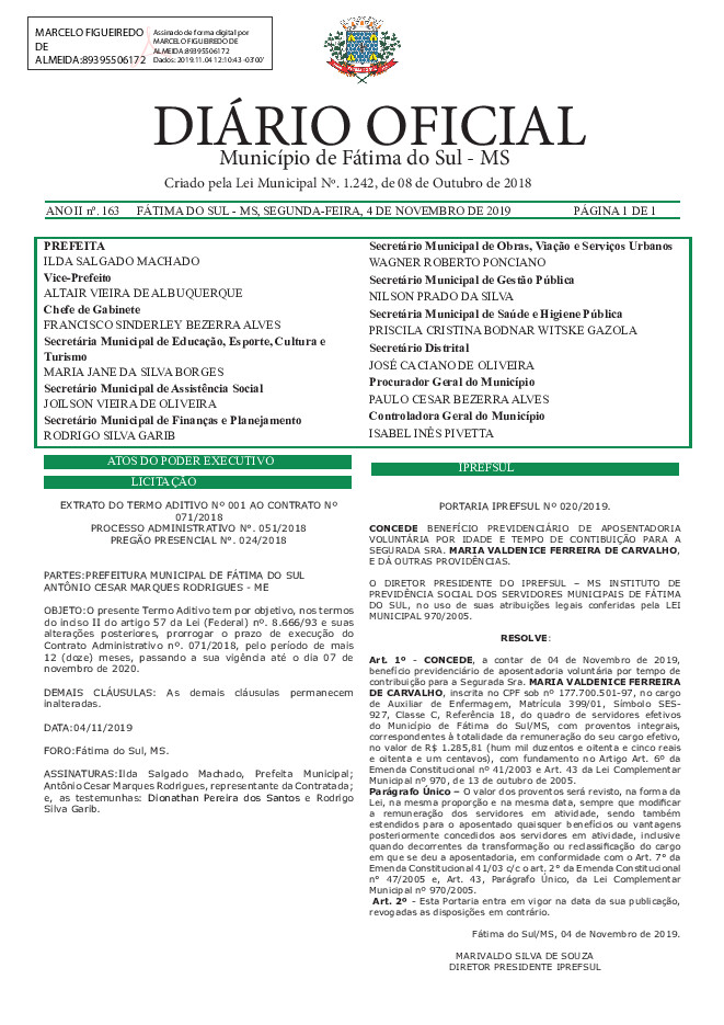 Diário Oficial - Edição nº 163