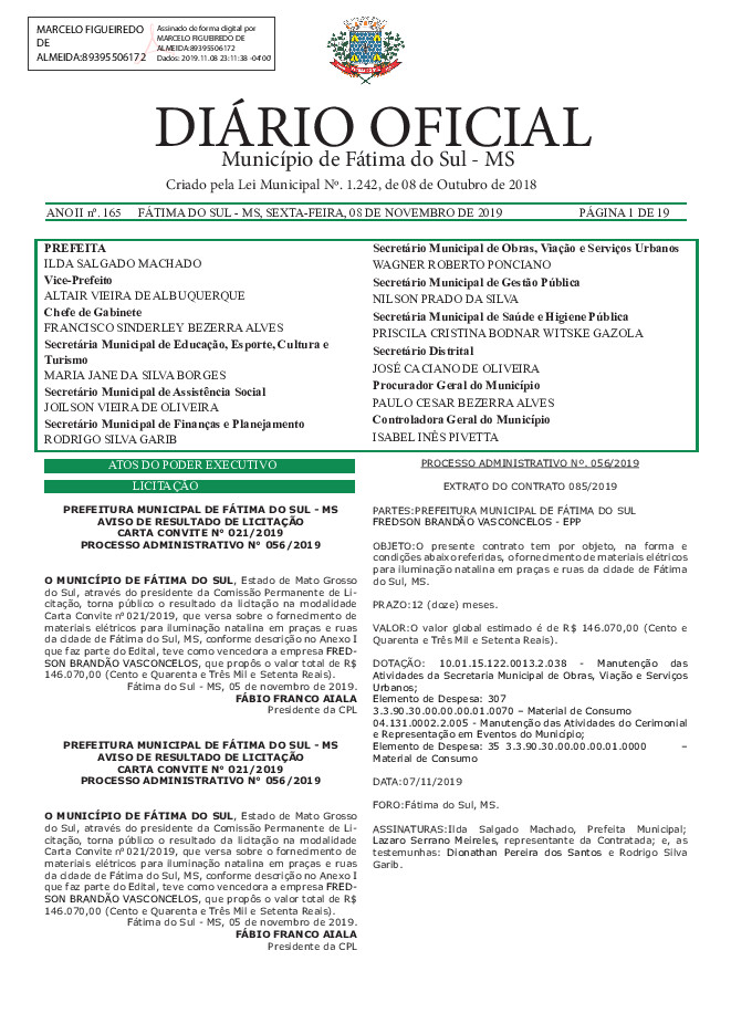 Diário Oficial - Edição nº 165