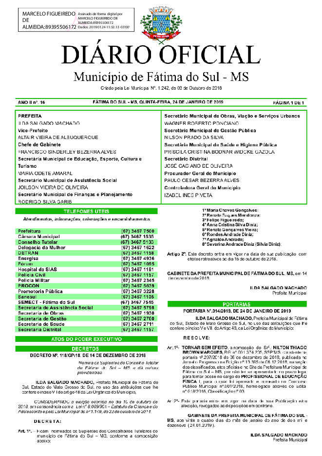 Diário Oficial - Edição nº 16