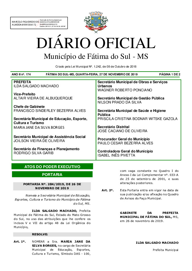 Diário Oficial - Edição nº 174