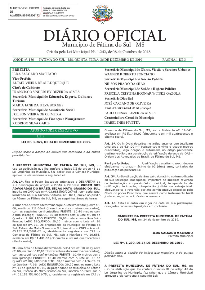 Diário Oficial - Edição nº 186