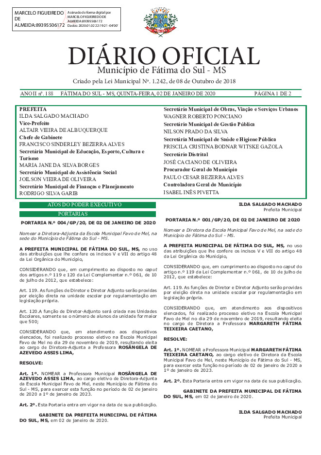 Diário Oficial - Edição nº 188