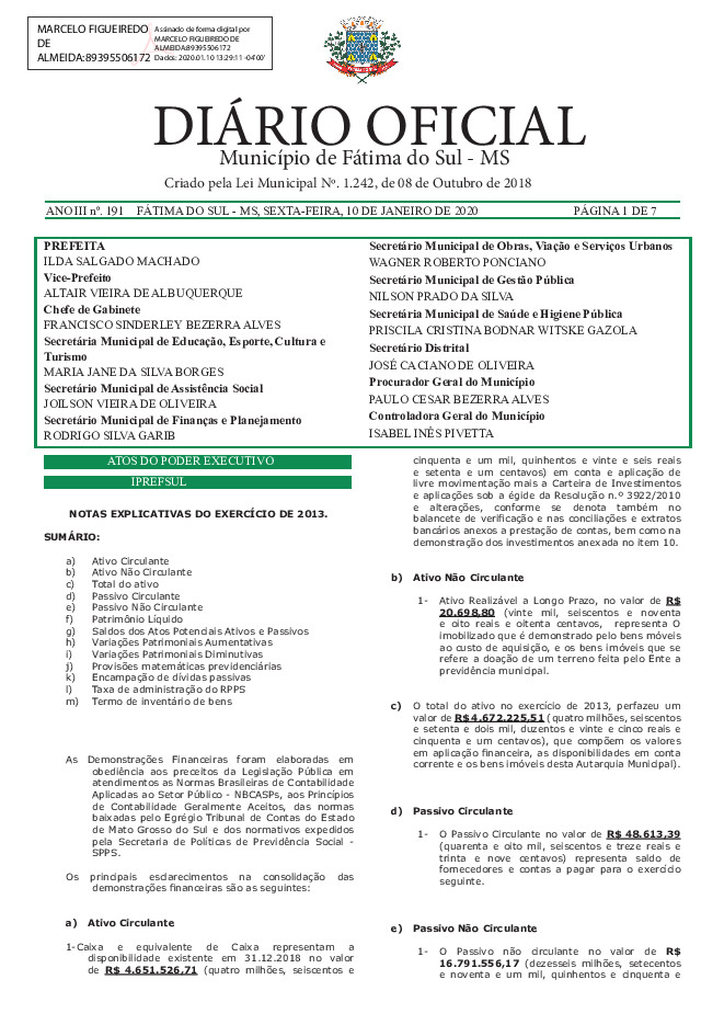 Diário Oficial - Edição nº 191