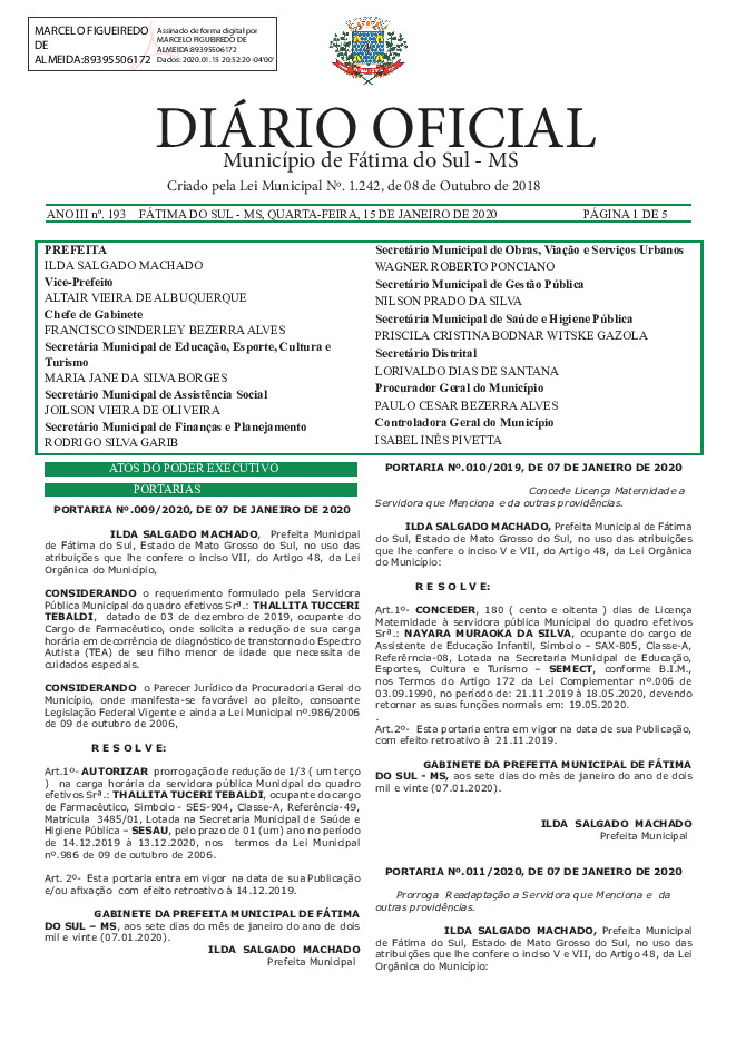 Diário Oficial - Edição nº 193