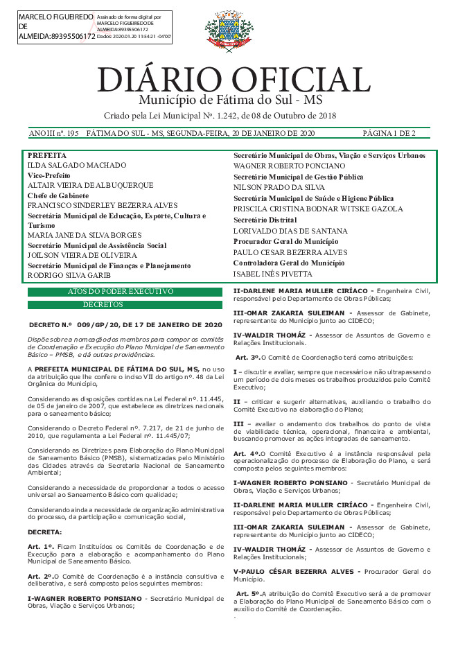 Diário Oficial - Edição nº 195