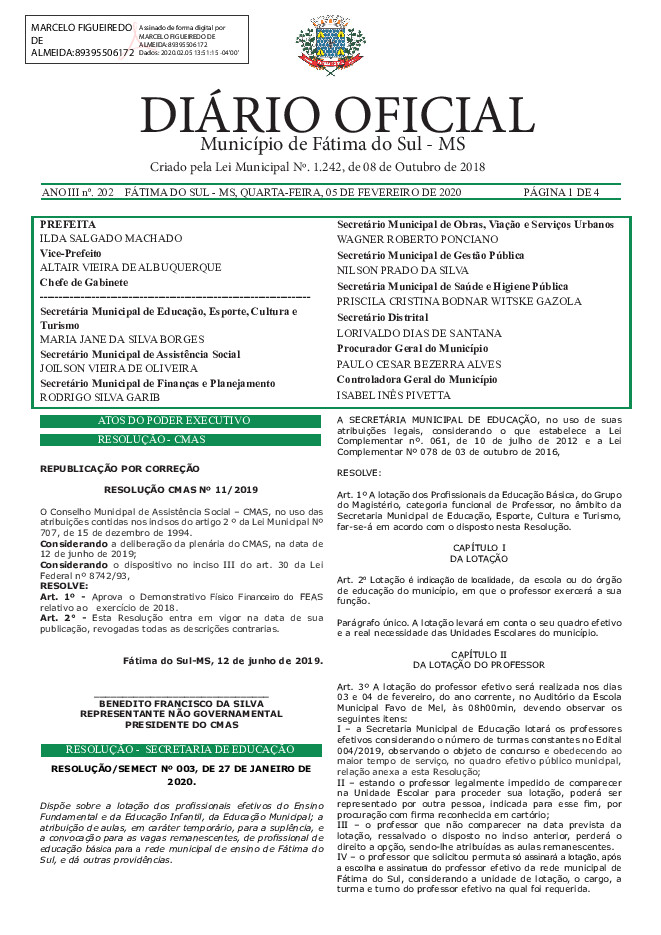 Diário Oficial - Edição nº 202