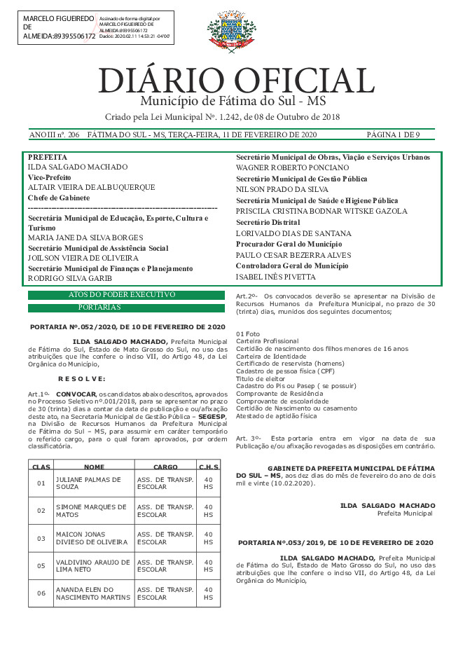 Diário Oficial - Edição nº 206