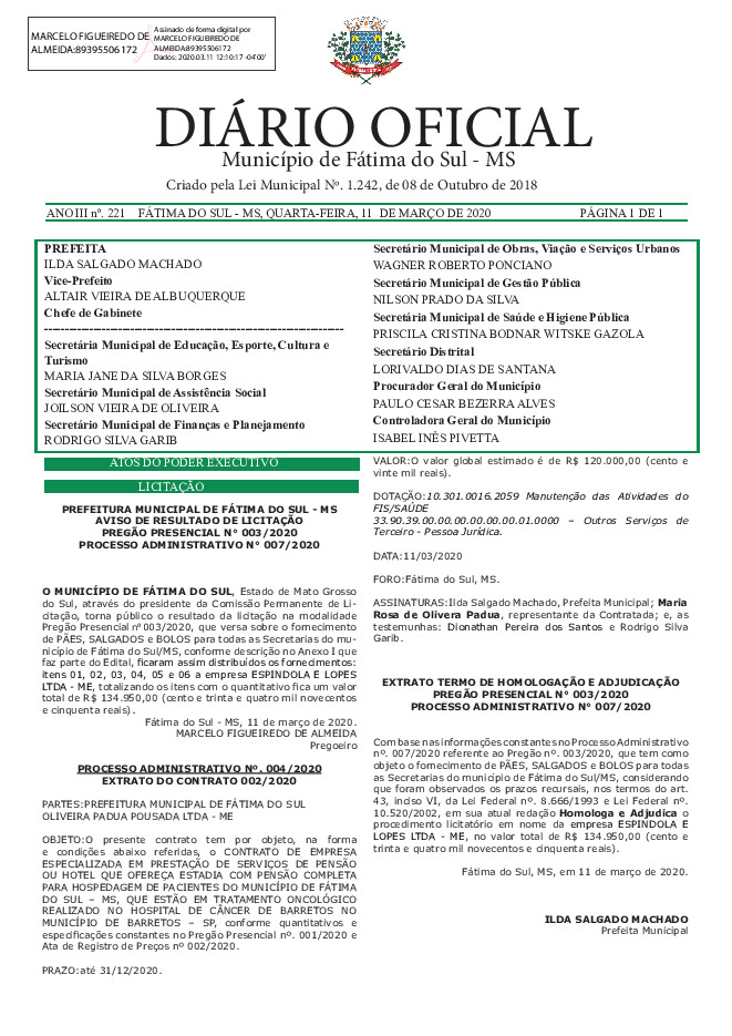 Diário Oficial - Edição nº 221